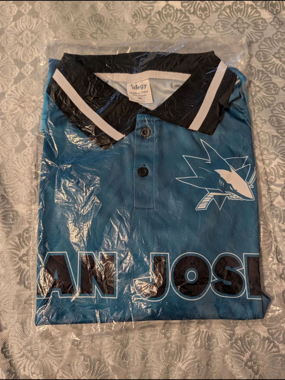 Boys' San Jose Sharks Teal Polo Shirt